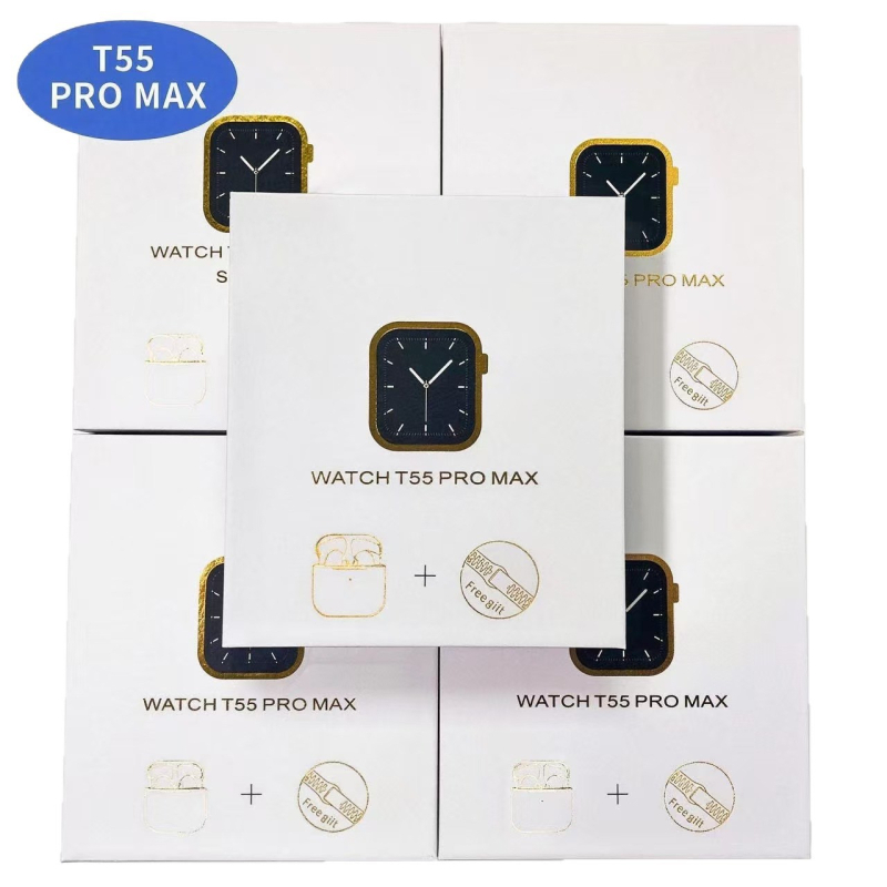 T55Promax pametni sat s TWS Bluetooth slušalicom — TFT zaslon, vodootporan za svakodnevnu upotrebu, trajanje baterije do 7 dana, TPU remen, kućište od aluminijske legure