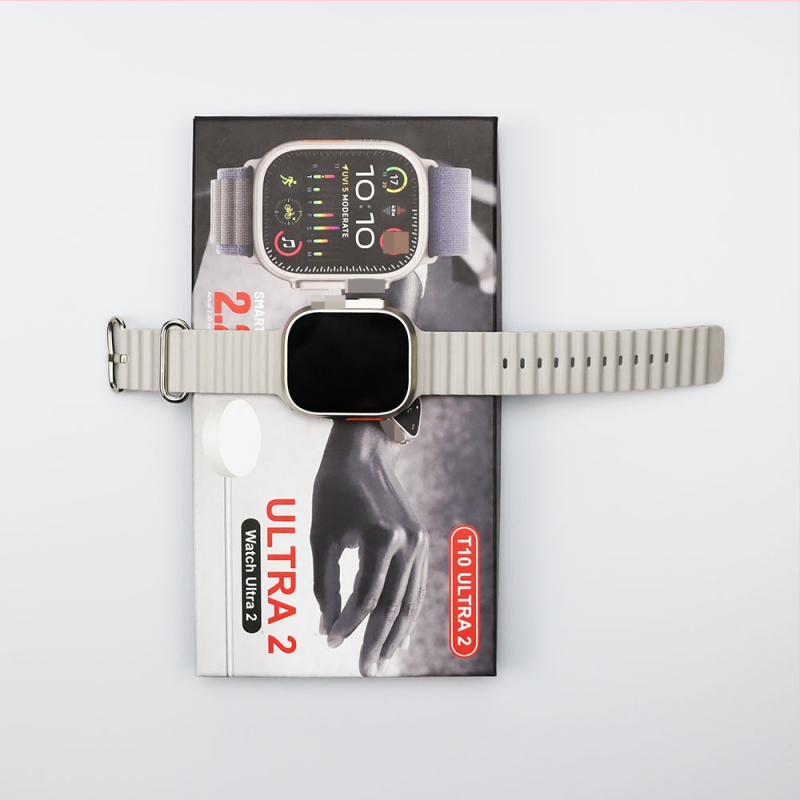 T10 Ultra2 pametni sat — IPS zaslon, vodootporan za svakodnevnu upotrebu, trajanje baterije do 7 dana, mjerenje otkucaja srca, zasićenost kisikom.