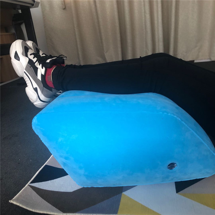 Felfújható láb párna hátsó támasz, összecsukható PVC ülőalkalmatosság, modell NDISJ, testreszabható logó