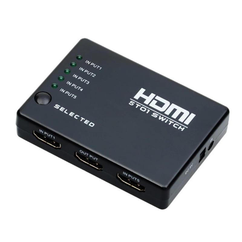 HDMI prekidač 5×1 s daljinskim upravljačem, 1080P, OEM obrada, za zaslon