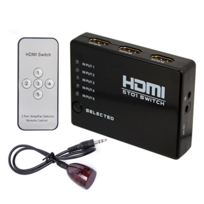 HDMI prekidač 5×1 s daljinskim upravljačem, 1080P, OEM obrada, za zaslon