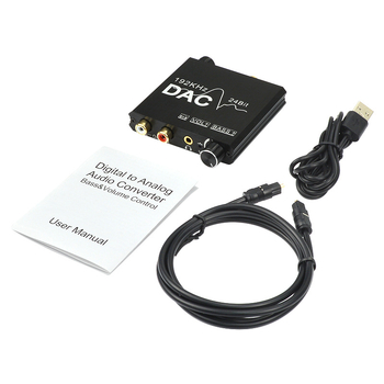 Μετατροπέας DAC από ψηφιακό σε αναλογικό ήχο, ίνα προς αναλογικό κοαξιακό σήμα, 192KHz, EZ-AY106, συμβατός με όλα τα συστήματα