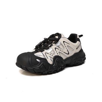 Női túracipő, lélegző, alacsony felsőrész, felsőrész szintetikus bőrből, PU talpbetét, gumitalp, csíkos mintázat, nyár 2024