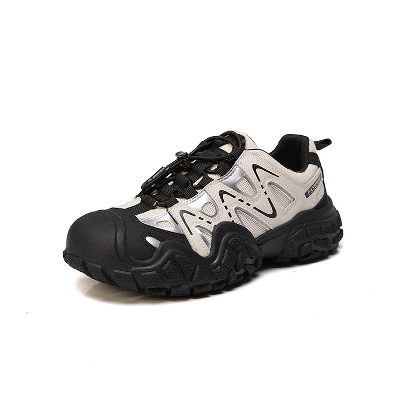 Női túracipő, lélegző, alacsony felsőrész, felsőrész szintetikus bőrből, PU talpbetét, gumitalp, csíkos mintázat, nyár 2024