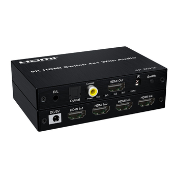 HDMI prekidač 4 ulaza 1 izlaz, audio de-embedding, podrška za 8K60Hz, model HDCN4-1