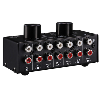 Ripuoduo 6-u-1 audio signalni prekidač za slušalice i zvučnike, model B016, OEM način