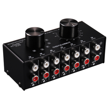 Ripuoduo 6-u-1 audio signalni prekidač za slušalice i zvučnike, model B016, OEM način