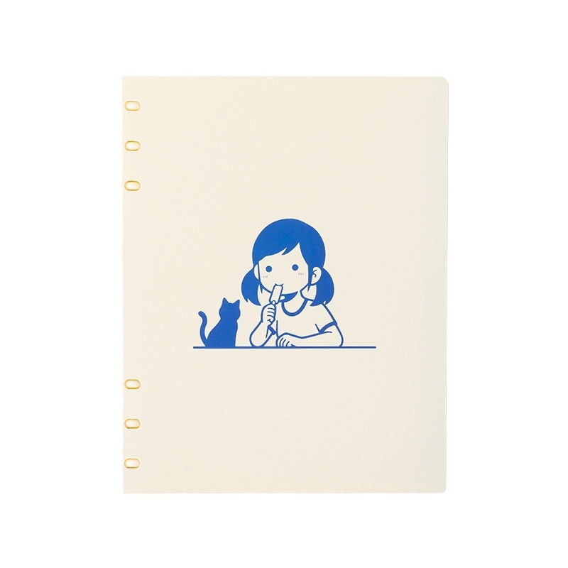 SENMU Блокнот със шест отвора за разменяеми листове, Dowling хартия, премахваеми страници, съвместим с рефили