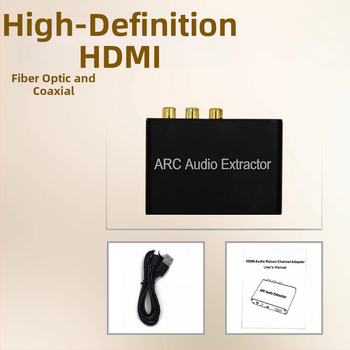 HDTV ARC DAC audio adaptér s optickým a koaxiálnym výstupom, 3,5 mm slúchadlový konvertor