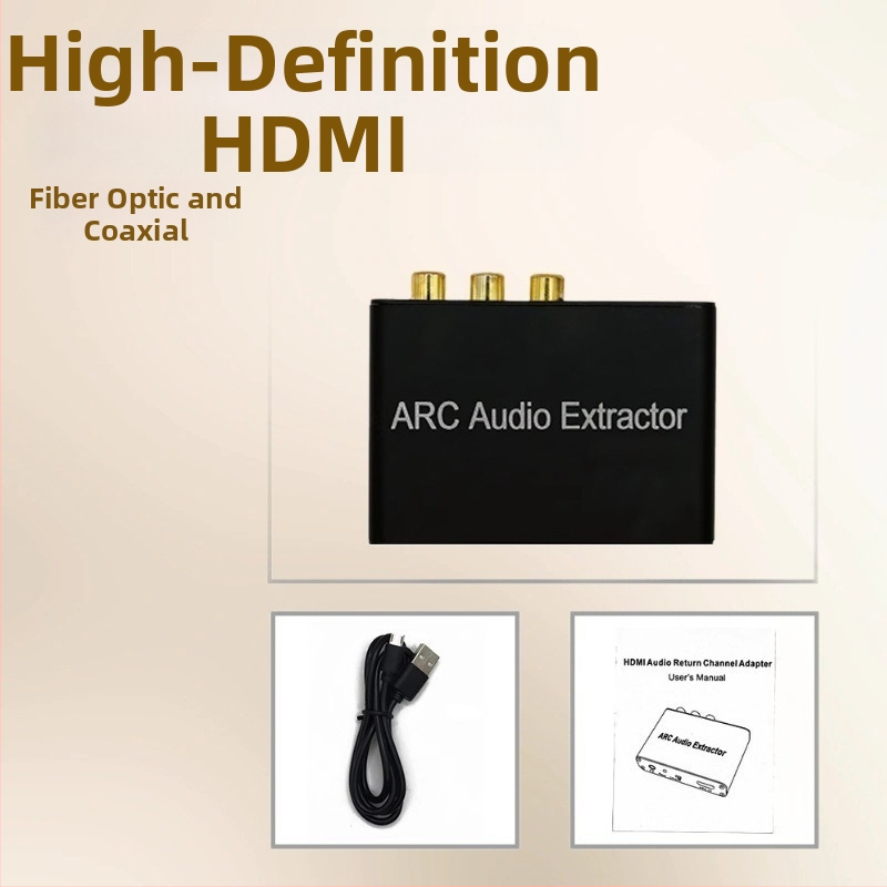 HDTV ARC DAC audio adaptér s optickým a koaxiálnym výstupom, 3,5 mm slúchadlový konvertor