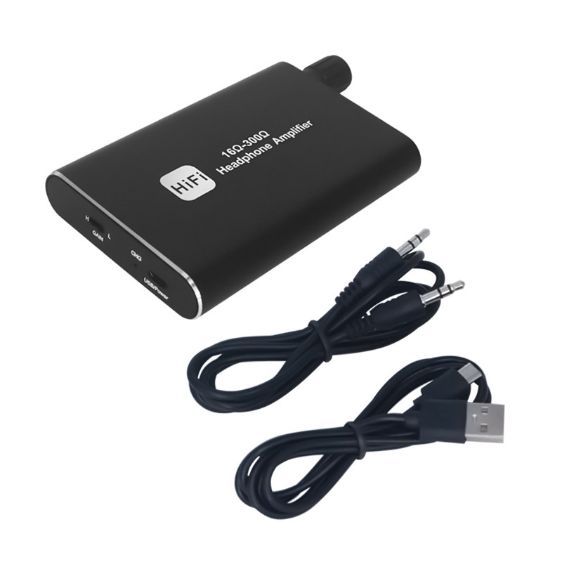 Amplificator portabil pentru căști, sunet Hi-Fi, zgomot scăzut și amplificare bas — alimentare USB, cablu USB 0,97 m, model Audio Regulator, Brand You Hong