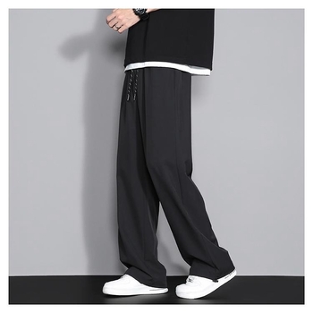 Ljetne Ice Silk hlače, unisex, prozračne, brzo sušeće, tanke, crne sportsko-ležerne hlače
