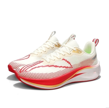 Férfi futócipők – légáteresztő hálós felsőrész, könnyű, csíkos mintázat, ütéscsillapító gumitalp