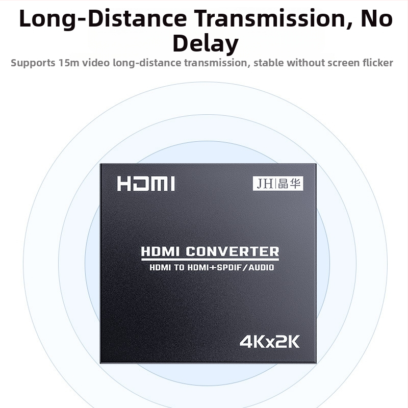 Jinghua HDMI Audio Fiber Splitter 2.0 4K – Vzdialené prebudenie, Správa napájania, Pre televízie