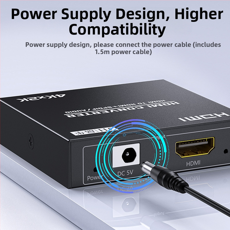 Jinghua HDMI Audio Fiber Splitter 2.0 4K – Vzdialené prebudenie, Správa napájania, Pre televízie