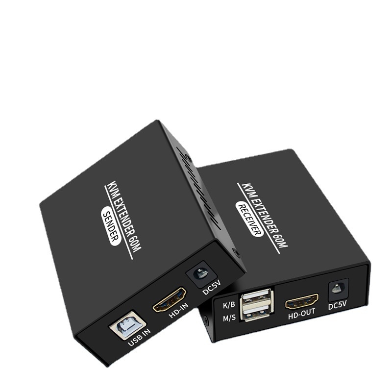 HDMI KVM extender BW-HKE60B, prijenos 60 m, rezolucija 1920x1080P, HDMI na RJ45, upravljanje napajanjem podržano, udaljeno buđenje nije podržano