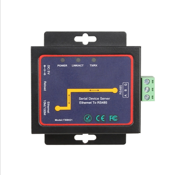 TXB021 Server RS485 pentru port serial — adaptor Ethernet industrial cu suport Modbus TCP/RTU, compatibil Windows 7