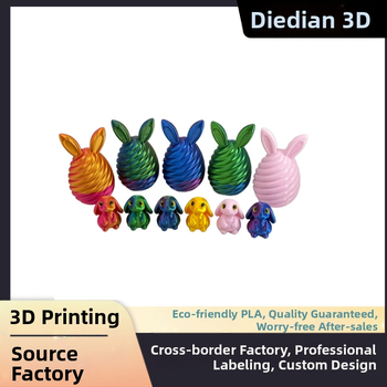 3D printani uskršnji set sa zekom i jajima – personalizirane slatke ukrase za jaja i male životinjske igračke