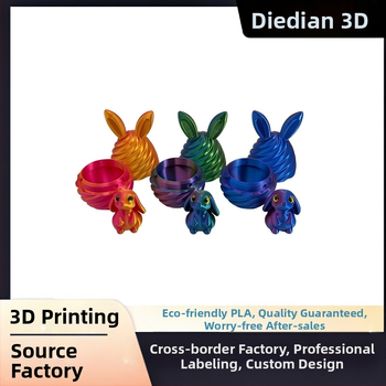 3D printani uskršnji set sa zekom i jajima – personalizirane slatke ukrase za jaja i male životinjske igračke