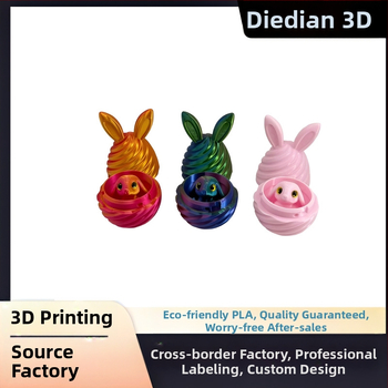 3D printani uskršnji set sa zekom i jajima – personalizirane slatke ukrase za jaja i male životinjske igračke