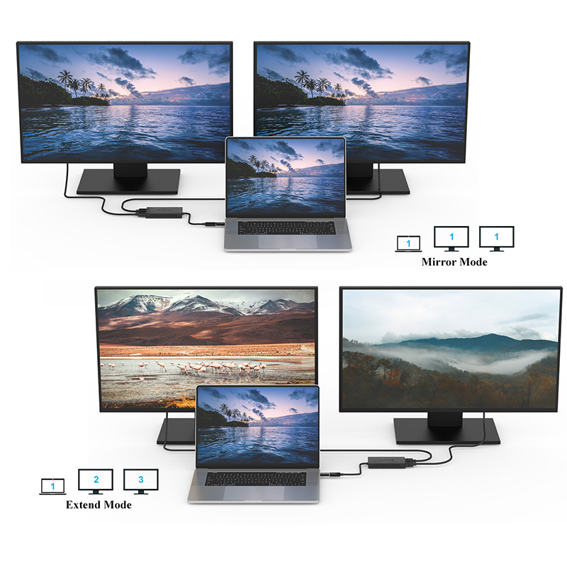 Adaptor USB 3.0 către HDMI cu ieșire duală - 4K UHD, compatibil Windows și Mac, model UG7602H