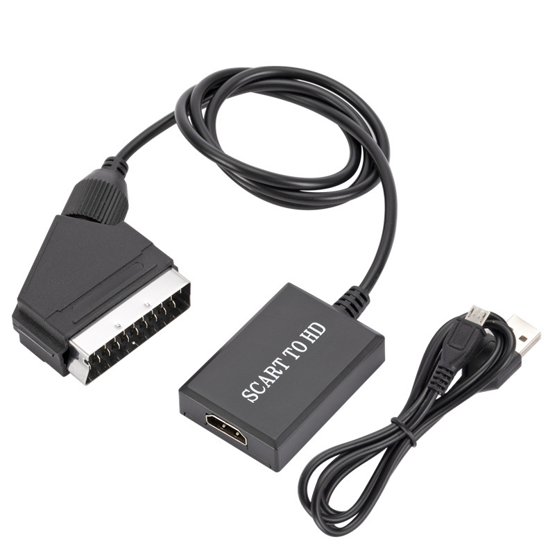 SCART na HDMI adapter kabel, 1080p pretvarač za TV, model 0332, podržava upravljanje napajanjem, nema daljinskog buđenja