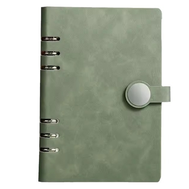 Тефтер със сменяеми листове в подаръчен комплект, персонализируемо лого, 120 листа, 6 дупки, хартия от гора