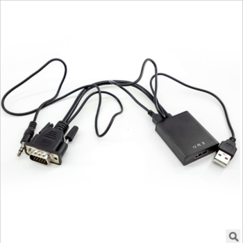 VGA na HDMI pretvarač: VGA muški–HDMI ženski, povezivanje računala s televizijom uz zvuk