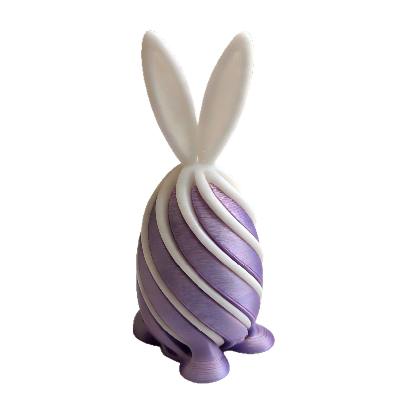 3D ispisani Spiral Decompression Rabbit Egg ukras - PLA, izrada 3D ispisa, mogućnost prilagođene obrade, Uskrsni poklon