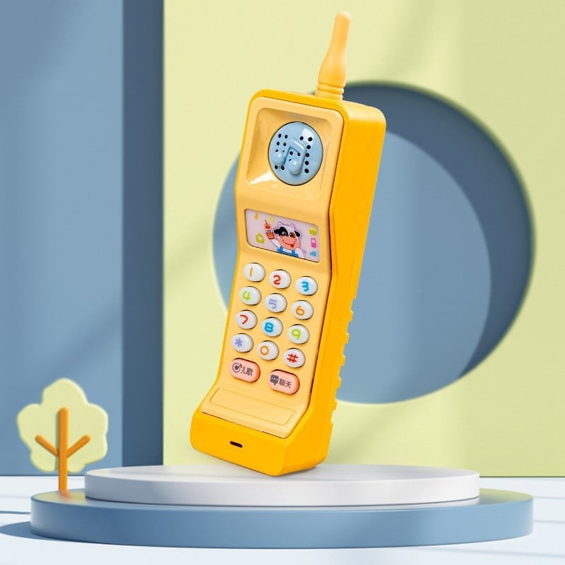 Играчка за никнене на зъби за бебета, образователен телефон за симулация на бебе, машина за ранно музикално образование за деца, мобилен телефон за играчки за просветление