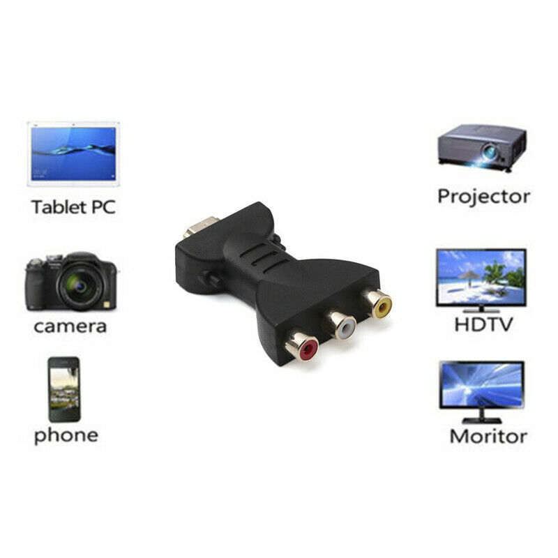 Adaptor HDMI la 3RCA AV – Conversie video, rezoluție 1920x1080, compatibil Windows, conector placat cu aur