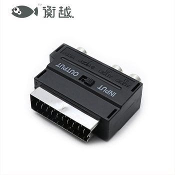 Hengyue zjt024 adapter kabel — europski SCART 21-pin na RCA/AV, OEM dostupan