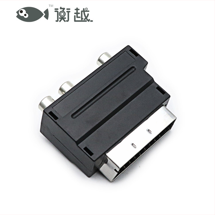 Hengyue zjt024 adapter kabel — europski SCART 21-pin na RCA/AV, OEM dostupan