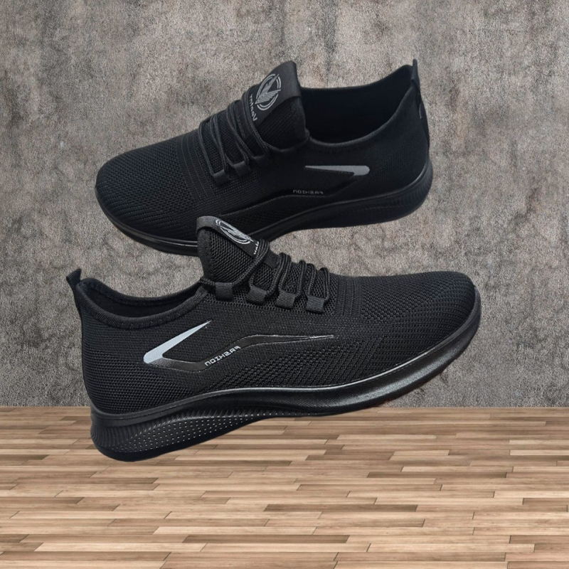 Muške sportske casual tenisice s gornjim dijelom PU + mreža, prozračna udobnost, EVA uložak, slip-on zatvaranje, PVC potplat