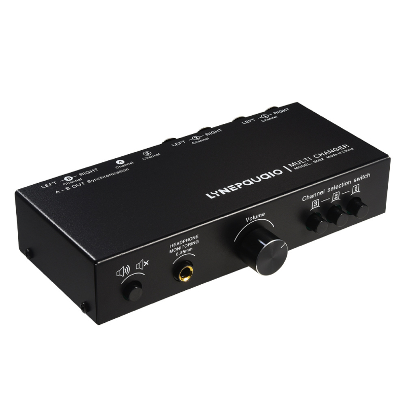 3x3 bemenet/kimenet, teljesen kiegyensúlyozott jelkapcsoló forrás hangerő-szabályozással – Modell B082