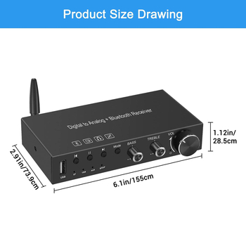 GAIAVISION AC005 Bluetooth 5.0 DAC — digitalno-analogni pretvarač, Windows XP podrška, upravljanje napajanjem, izdanje 2021