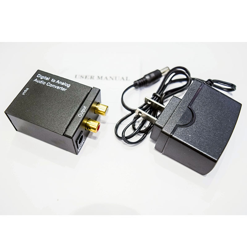 Digitalni koaksijalno/optički pretvarač za analognu zvuk za TV — Brand vellygood/weilige; Model: Digital coaxial/optical fiber to analog audio converter; Ulaz: koaksijalni ili optički; Izlaz: analogni zvuk