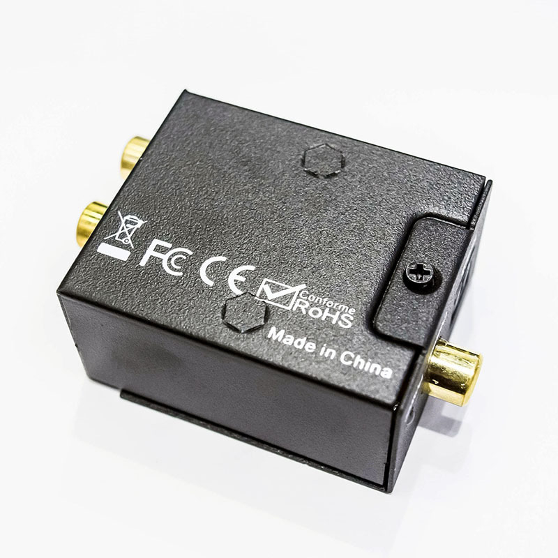 Digitalni koaksijalno/optički pretvarač za analognu zvuk za TV — Brand vellygood/weilige; Model: Digital coaxial/optical fiber to analog audio converter; Ulaz: koaksijalni ili optički; Izlaz: analogni zvuk