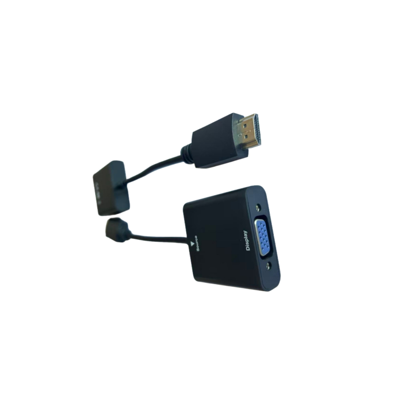 PCT adaptor/converter HDMI către VGA pentru laptopuri și proiectoare – 1920x1080P, 15 cm cablu, model HDMI to VGA, HVA12