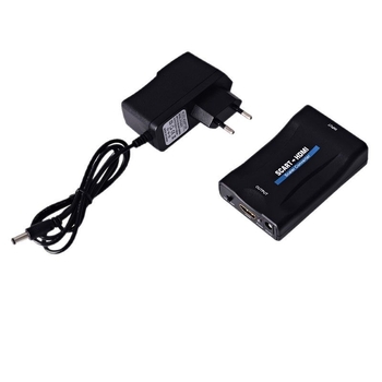 Convertor SCART către HDMI HY-36, 1080P, pentru TV, cu management energetic