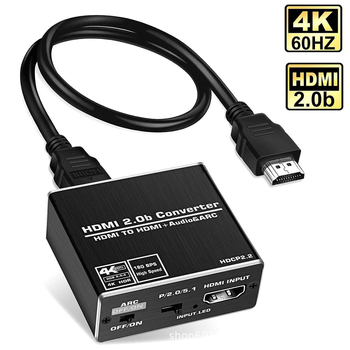 HDMI 2.0 audio konvertor a splitter — ARC extrakcia, 4K60Hz, optický zvukový oddelovač, model OZV8-1