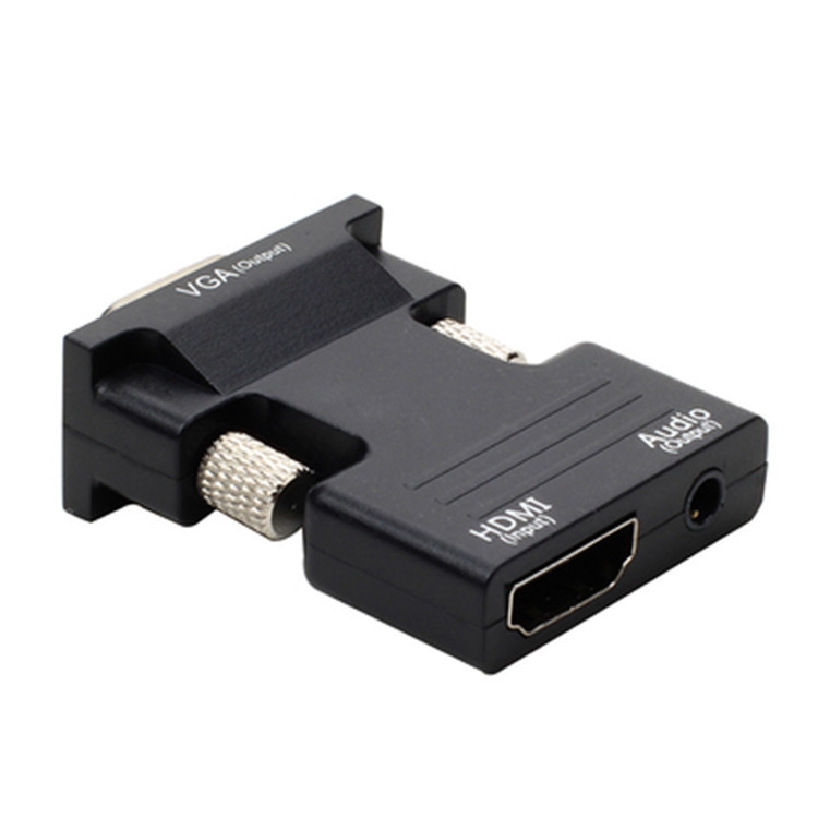 Adaptor HDMI femelă la VGA bărbat cu audio, 1080P, compatibil Windows 7