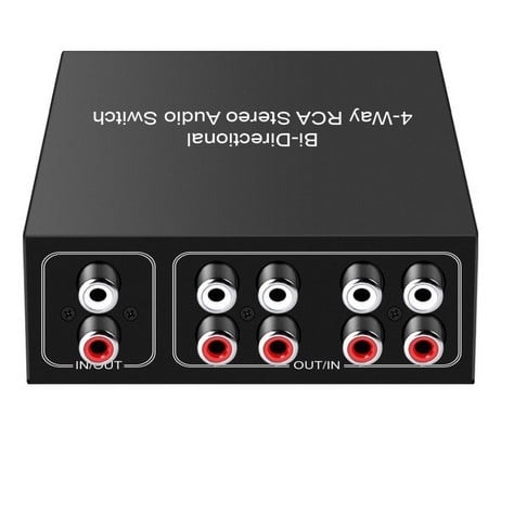 Аудио превключвател за стерео RCA, 4 входа 1 изход/1 вход 4 изход, двупосочен разпределител, марка YANUOER, модел 049