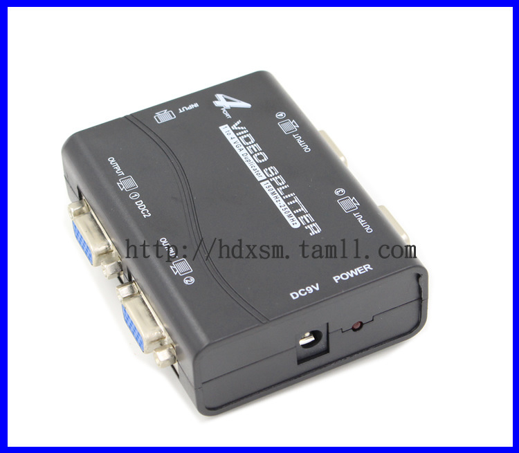 HDX-4 dispozitiv VGA switch-distributor, rezoluție 1920x1440, compatibil XP/Win7/8, OEM disponibil, pentru monitorizare de securitate