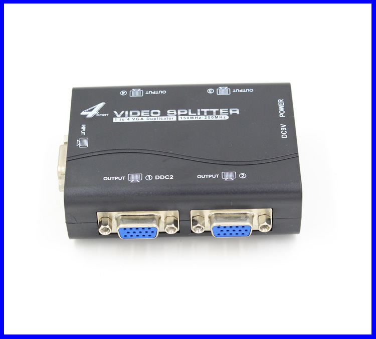HDX-4 dispozitiv VGA switch-distributor, rezoluție 1920x1440, compatibil XP/Win7/8, OEM disponibil, pentru monitorizare de securitate