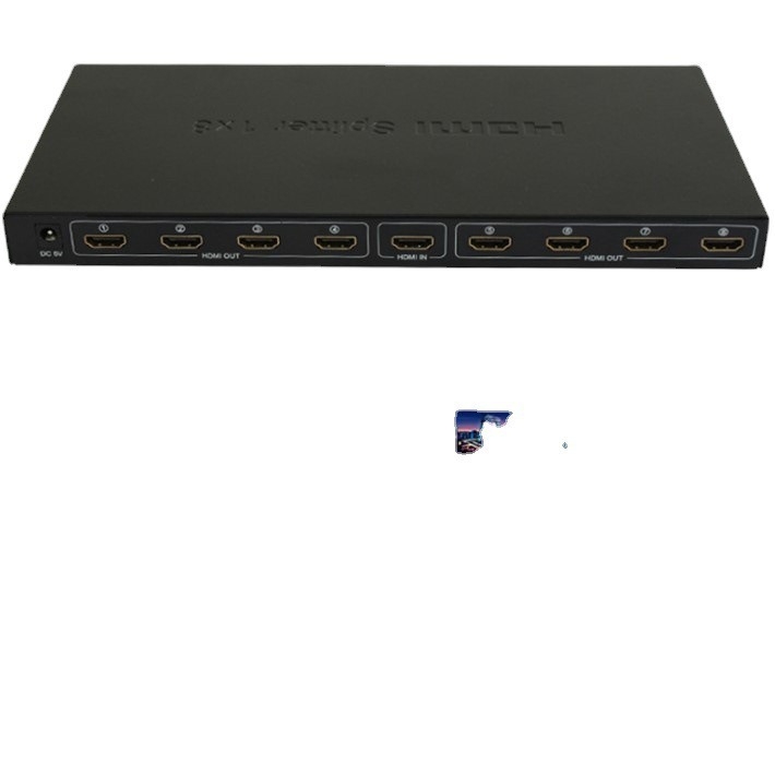 HDMI splitter: 1 intrare, 8 ieșiri, rezoluție 4K, tip: comutator/distribuitor, pentru monitorizare securitate