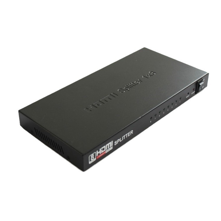 HDMI splitter: 1 intrare, 8 ieșiri, rezoluție 4K, tip: comutator/distribuitor, pentru monitorizare securitate