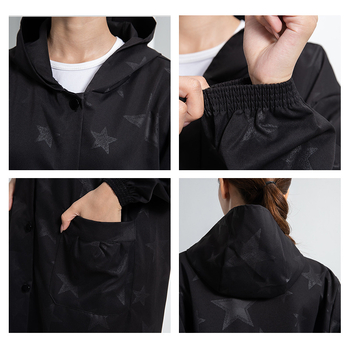 Vízálló kapucnis munkaruha smock - hosszú ujjú, poliészter anyag, poliészter bélés, négy évszakos