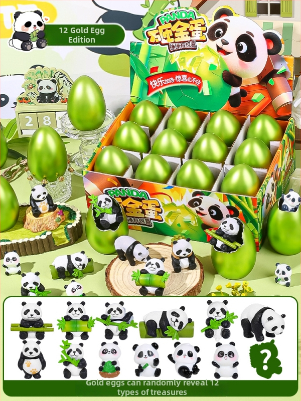 Xin dong Panda Blind Box – Interaktivna plastična igračka s zlatim jajetom, edukativni razvoj, roditeljsko-djeca interakcija, za djecu 7–14 godina