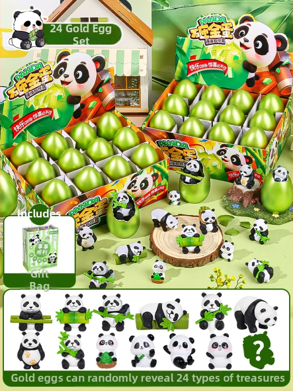 Xin dong Panda Blind Box – Interaktivna plastična igračka s zlatim jajetom, edukativni razvoj, roditeljsko-djeca interakcija, za djecu 7–14 godina